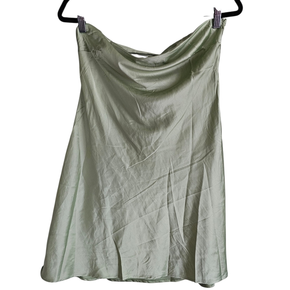 Princess Polly Strapless Slip Dress in Sage Green